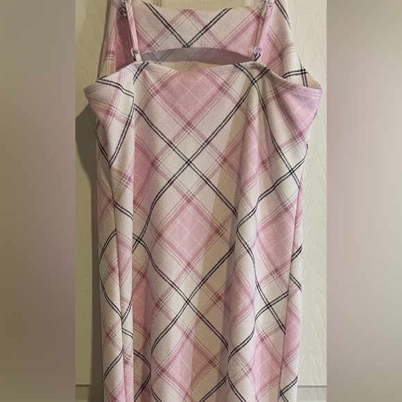 No Boundaries Pink and Black Plaid Spaghetti Strap Dress Size M- 7/9 - Picture 8 of 8